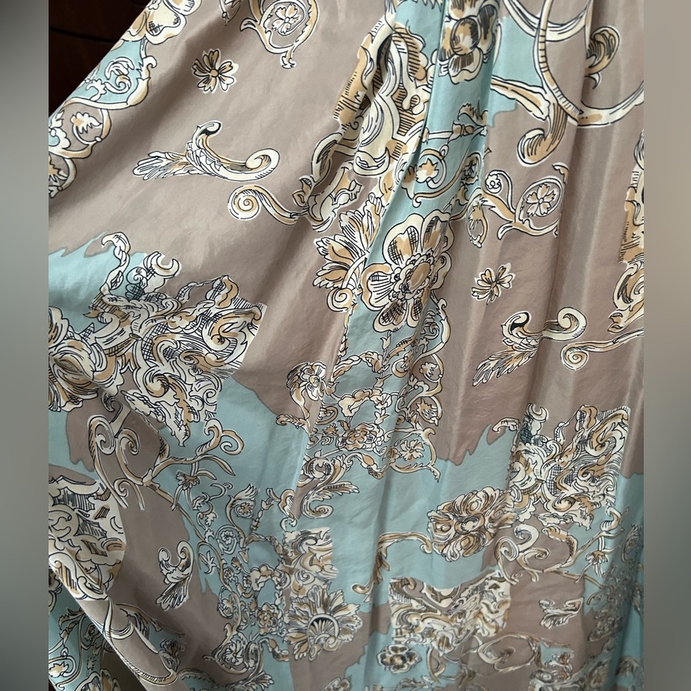 100% Silk 1990s Jennifer Reed Concept Cottagecore Coquette Rococo Print Skirt - Picture 5 of 5